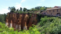 Roussillon, France - cliffs and village